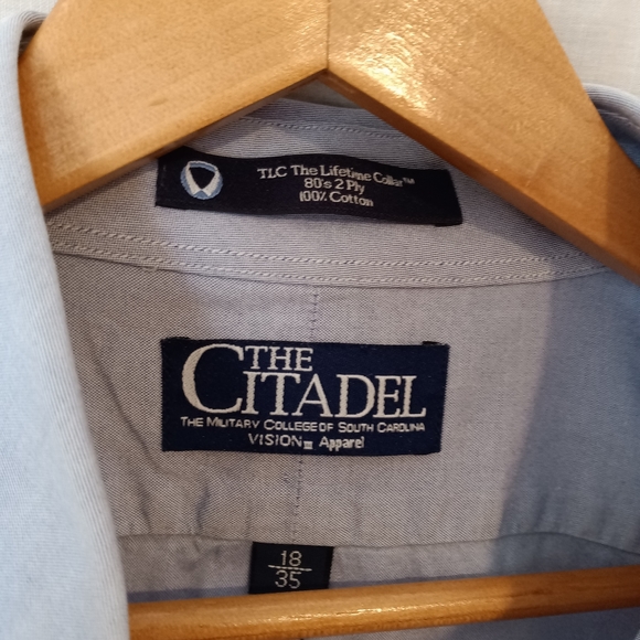 Citadel Men’s Button Down Pinpoint 80's 2-Ply Cotton Size 18/35 - Picture 5 of 9